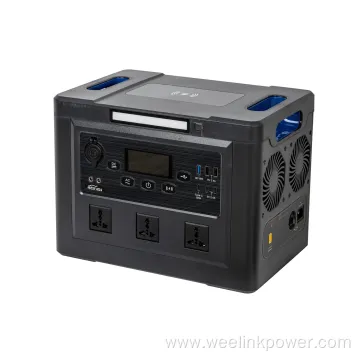 Outdoor 2000W UPS Generator Solar LiFePO4 Battery Portable Power Station for Energy Storage